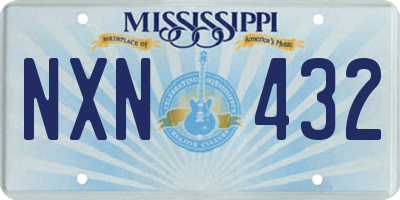 MS license plate NXN432