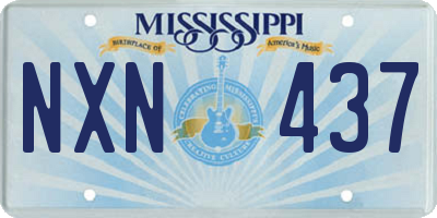 MS license plate NXN437