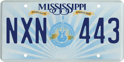MS license plate NXN443