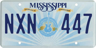MS license plate NXN447