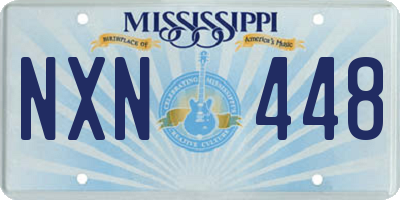 MS license plate NXN448