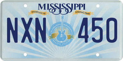 MS license plate NXN450