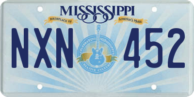 MS license plate NXN452