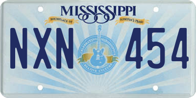 MS license plate NXN454