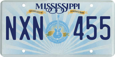 MS license plate NXN455