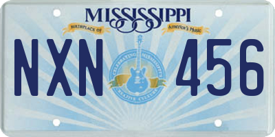 MS license plate NXN456