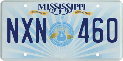 MS license plate NXN460