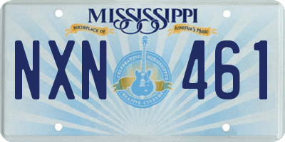 MS license plate NXN461