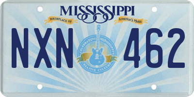 MS license plate NXN462