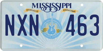 MS license plate NXN463