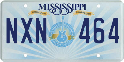 MS license plate NXN464