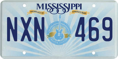 MS license plate NXN469