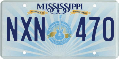 MS license plate NXN470