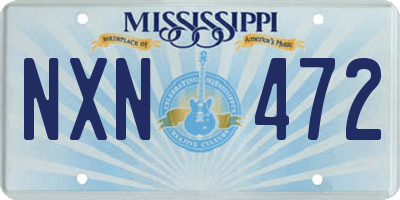 MS license plate NXN472
