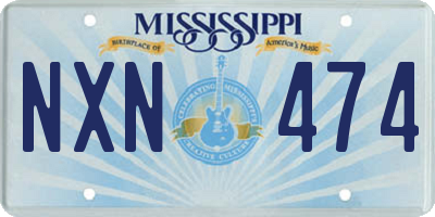 MS license plate NXN474