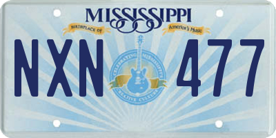MS license plate NXN477