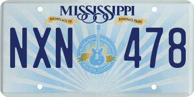 MS license plate NXN478