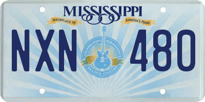 MS license plate NXN480