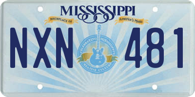 MS license plate NXN481