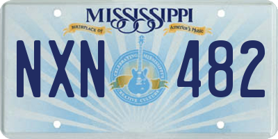 MS license plate NXN482