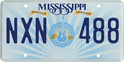 MS license plate NXN488