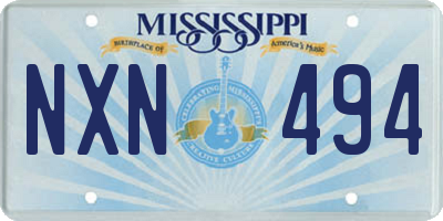 MS license plate NXN494