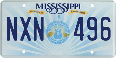 MS license plate NXN496