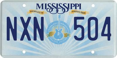 MS license plate NXN504