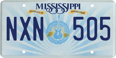 MS license plate NXN505