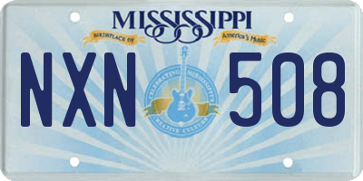 MS license plate NXN508