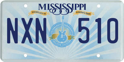 MS license plate NXN510