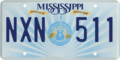 MS license plate NXN511