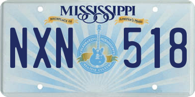MS license plate NXN518