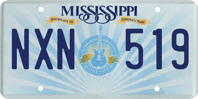 MS license plate NXN519