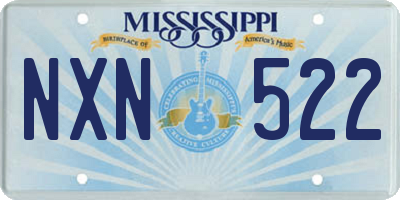 MS license plate NXN522