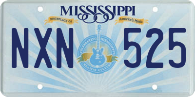 MS license plate NXN525