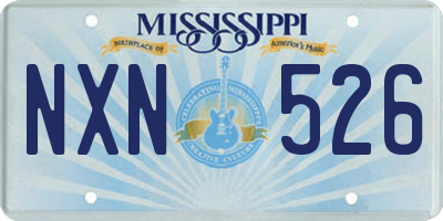 MS license plate NXN526