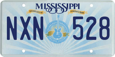 MS license plate NXN528