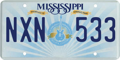 MS license plate NXN533