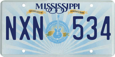 MS license plate NXN534