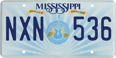 MS license plate NXN536