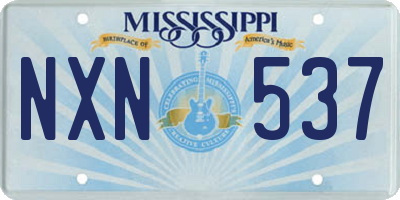 MS license plate NXN537