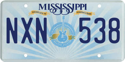 MS license plate NXN538