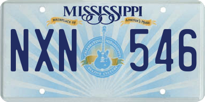 MS license plate NXN546