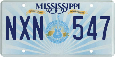 MS license plate NXN547