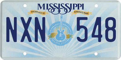 MS license plate NXN548