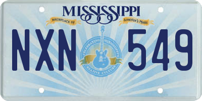 MS license plate NXN549