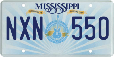 MS license plate NXN550