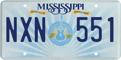 MS license plate NXN551