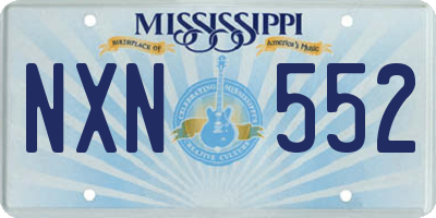 MS license plate NXN552